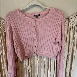 Wild Fable Pink Knit Cardigan